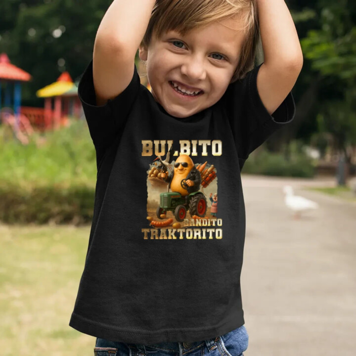 Bulbito bandito traktorito - zemiak traktorista bandita - Italian Brainrot - detské tričko s potlačou
