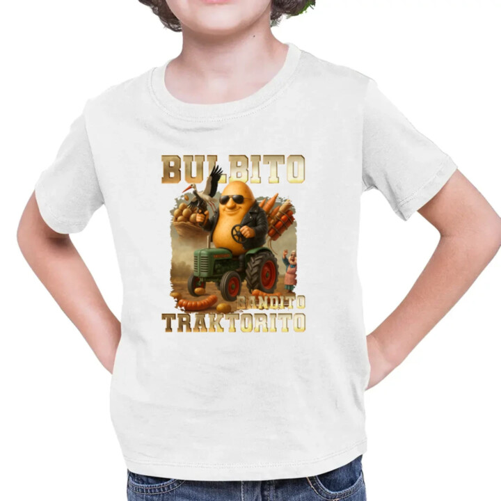 Bulbito bandito traktorito - zemiak traktorista bandita - Italian Brainrot - detské tričko s potlačou