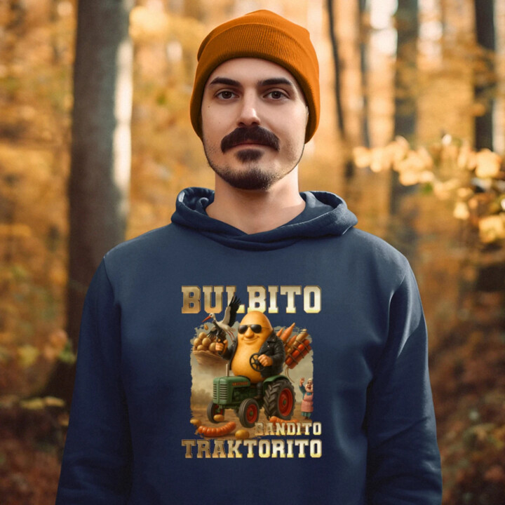 Bulbito bandito traktorito - zemiak traktorista bandita - Italian Brainrot  - pánska mikina s potlačou