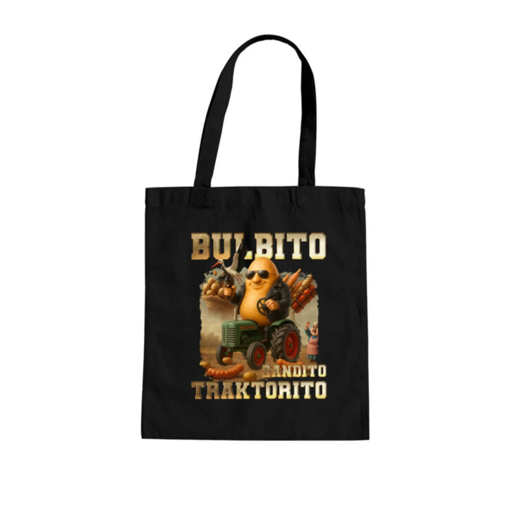 Bulbito bandito traktorito - zemiak traktorista bandita - Italian Brainrot - taška s potlačou