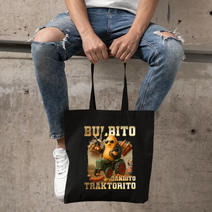 Bulbito bandito traktorito - zemiak traktorista bandita - Italian Brainrot - taška s potlačou