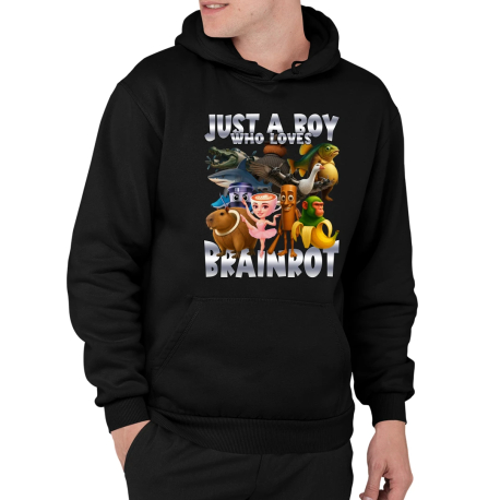 Just a boy who loves brainrot  - pánska mikina s potlačou
