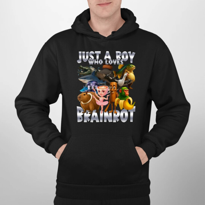 Just a boy who loves brainrot  - pánska mikina s potlačou