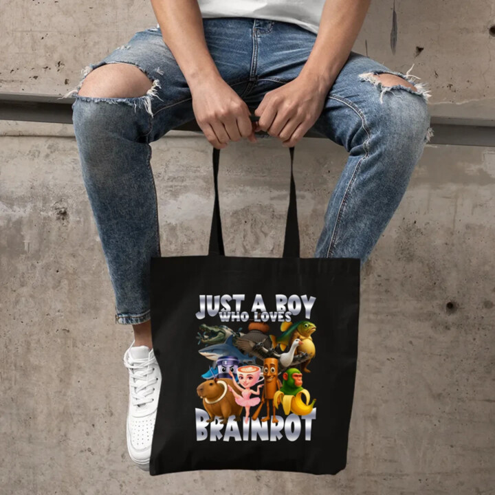 Just a boy who loves brainrot - taška s potlačou