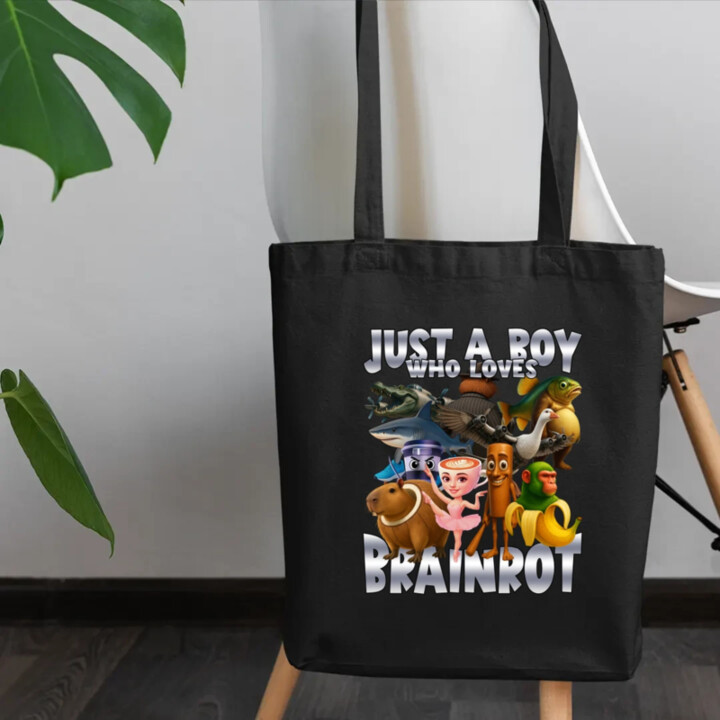 Just a boy who loves brainrot - taška s potlačou