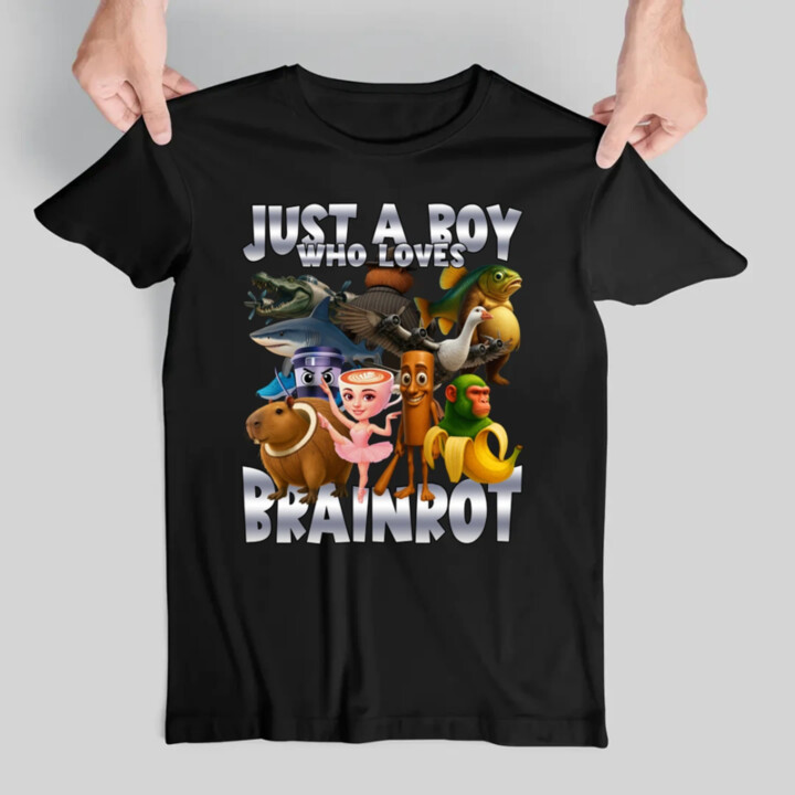 Just a boy who loves brainrot - pánske tričko s potlačou