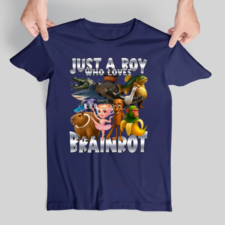 Just a boy who loves brainrot - pánske tričko s potlačou