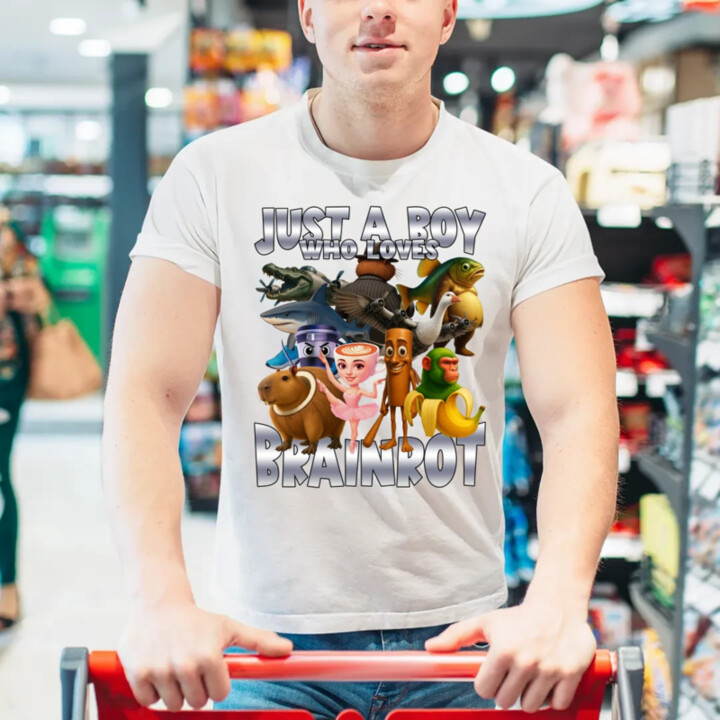 Just a boy who loves brainrot - pánske tričko s potlačou