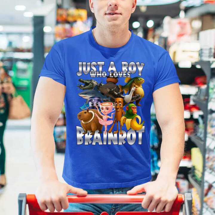 Just a boy who loves brainrot - pánske tričko s potlačou