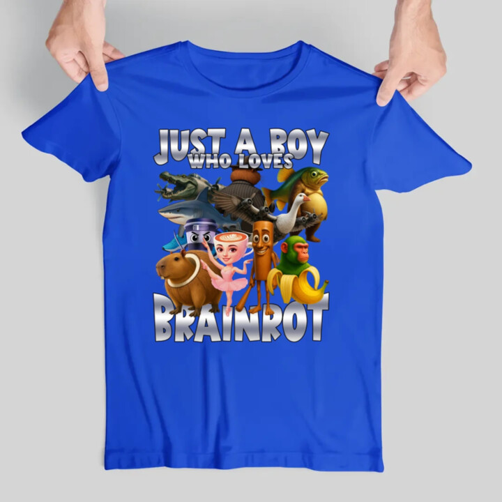 Just a boy who loves brainrot - pánske tričko s potlačou