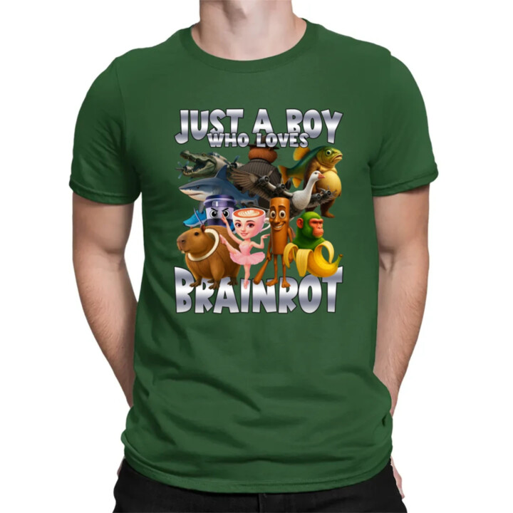 Just a boy who loves brainrot - pánske tričko s potlačou