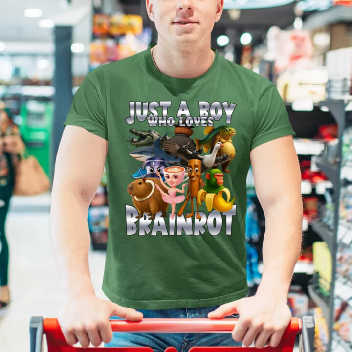 Just a boy who loves brainrot - pánske tričko s potlačou