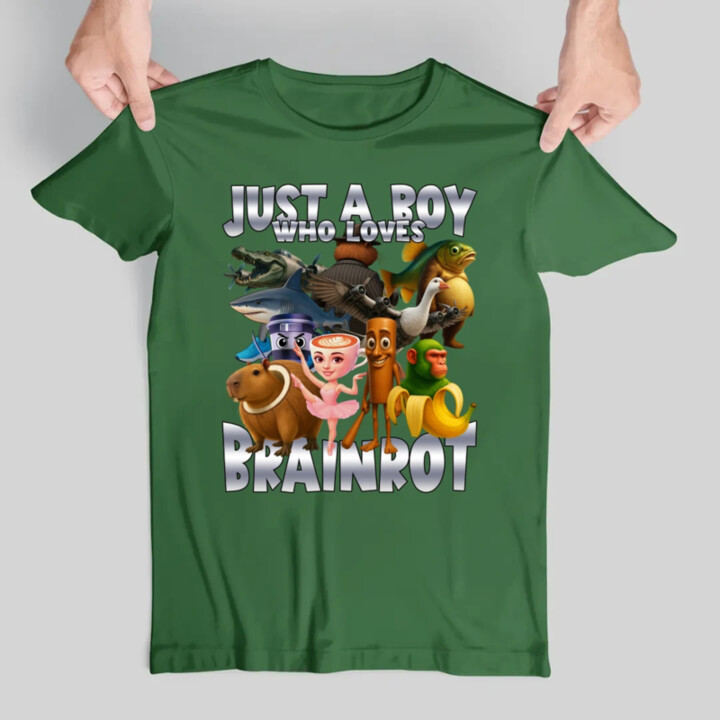 Just a boy who loves brainrot - pánske tričko s potlačou