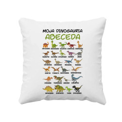 Moja dinosauria abeceda - vankúš s potlačou
