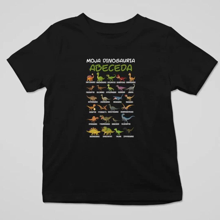 Moja dinosauria abeceda - detské tričko s potlačou