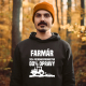 farmár - 20 % poľnohospodárstvo, 80 % opravy  - pánska mikina s potlačou