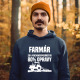 farmár - 20 % poľnohospodárstvo, 80 % opravy  - pánska mikina s potlačou