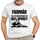 farmár - 20 % poľnohospodárstvo, 80 % opravy - pánske tričko s potlačou