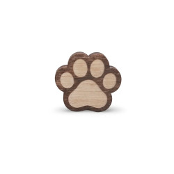Mačacia labka – drevená brošňa s gravírovaním