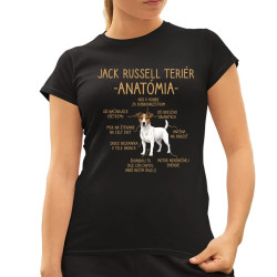 Jack Russell teriér – anatómia - dámske tričko s potlačou