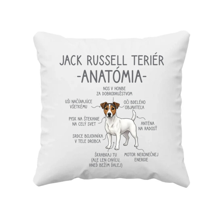 Jack Russell teriér – anatómia - vankúš s potlačou
