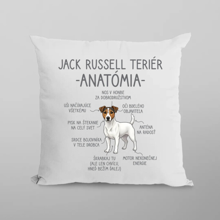 Jack Russell teriér – anatómia - vankúš s potlačou