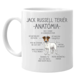 Jack Russell teriér – anatómia - keramický hrnček s potlačou