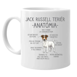 Jack Russell teriér – anatómia - keramický hrnček s potlačou