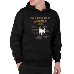 Jack Russell teriér – anatómia  - pánska mikina s potlačou
