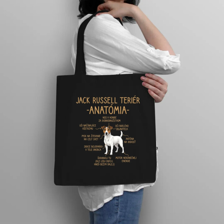 Jack Russell teriér – anatómia - taška s potlačou