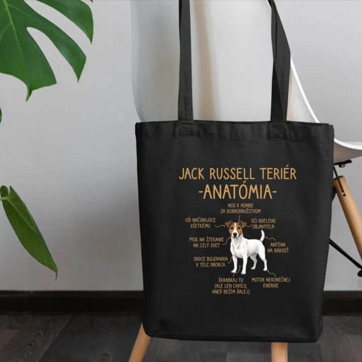 Jack Russell teriér – anatómia - taška s potlačou