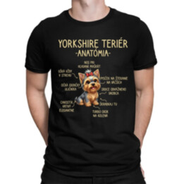 Yorkshire teriér – anatómia - pánske tričko s potlačou