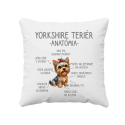 Yorkshire teriér – anatómia - vankúš s potlačou