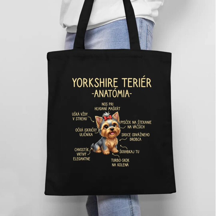 Yorkshire teriér – anatómia - taška s potlačou