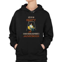 Keď ste na párty a nikto nechce rozprávať o jazvečíkoch  - dámska mikina s potlačou