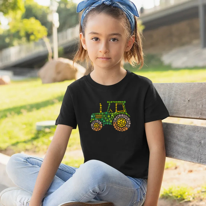 Traktor - deň bodky - detské tričko s potlačou