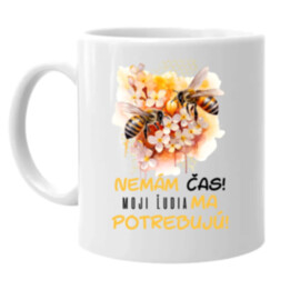 Nemám čas!! Moji ľudia ma potrebujú - keramický hrnček s potlačou