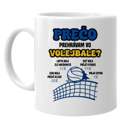 Prečo prehrávam vo volejbale?   - keramický hrnček s potlačou