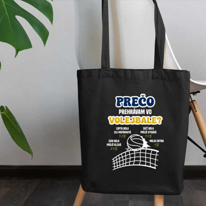 Prečo prehrávam vo volejbale?   - taška s potlačou
