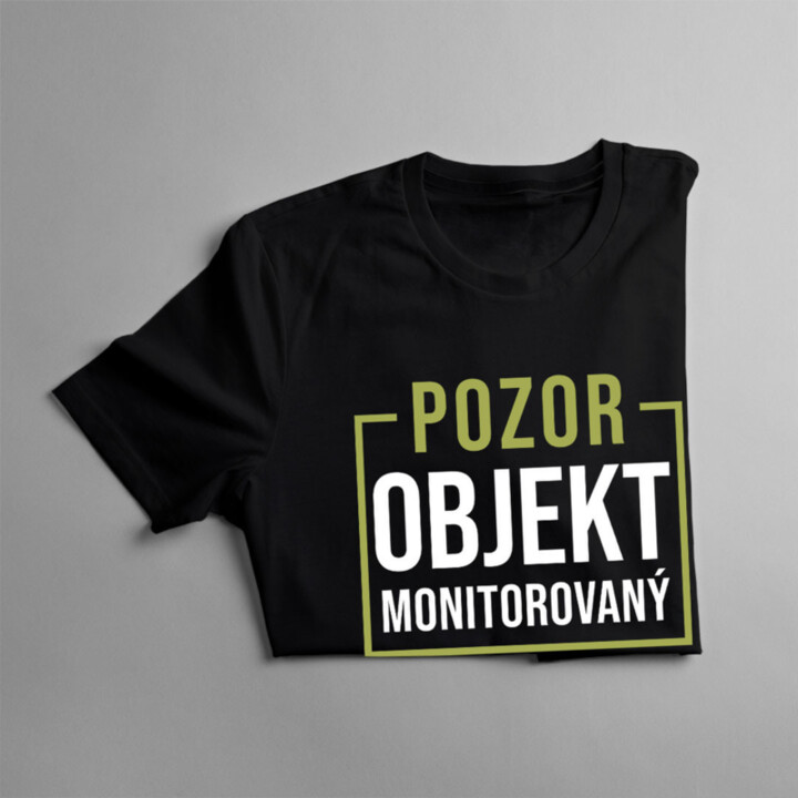 Pozor - objekt monitorovaný atraktívnou predavačkou - pánske tričko s potlačou