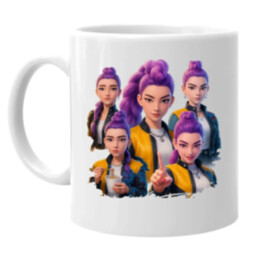 Rumi - pre fanúšikov Rumi Huntrix Kpop Demon Hunters - keramický hrnček s potlačou