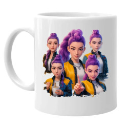 Rumi - pre fanúšikov Rumi Huntrix Kpop Demon Hunters - keramický hrnček s potlačou