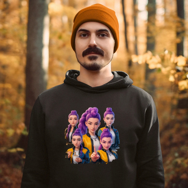 Rumi - pre fanúšikov Rumi Huntrix Kpop Demon Hunters  - pánska mikina s potlačou