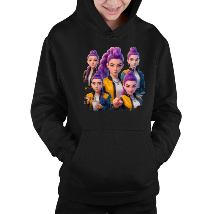 Rumi - pre fanúšikov Rumi Huntrix Kpop Demon Hunters - detská mikina s kapucňou