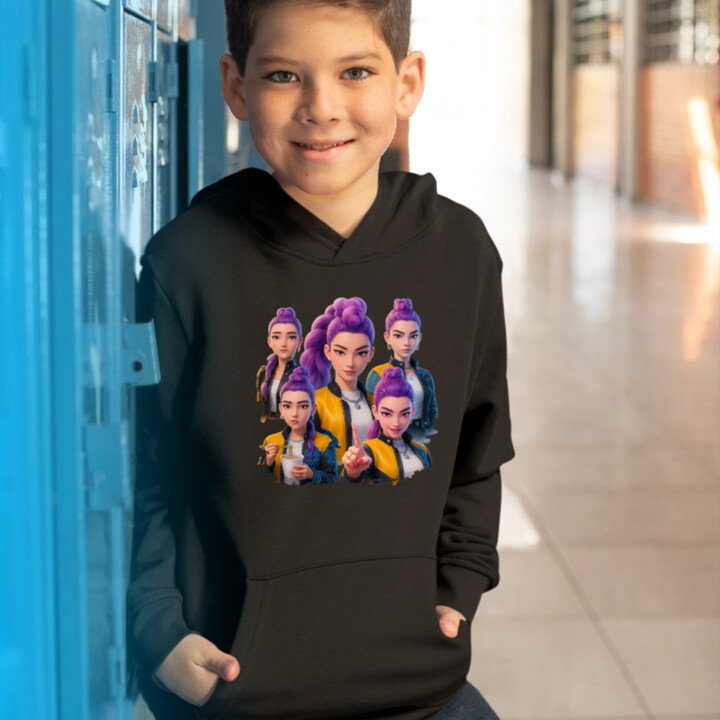 Rumi - pre fanúšikov Rumi Huntrix Kpop Demon Hunters - detská mikina s kapucňou