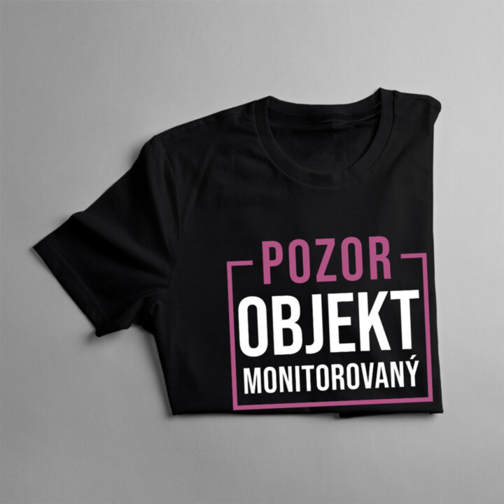 Pozor - objekt monitorovaný atraktívnou letuškou - dámske tričko s potlačou