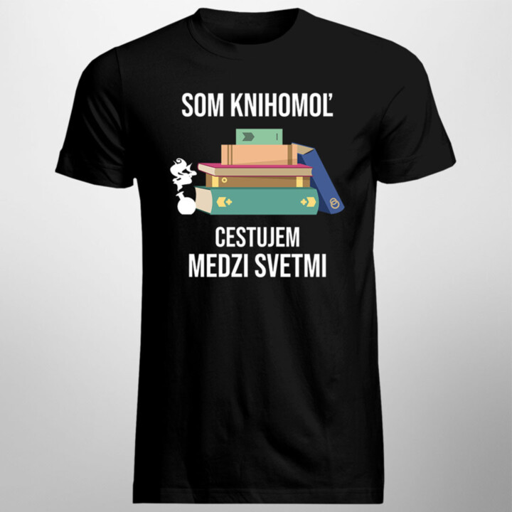 Som knihomoľ, cestujem medzi svetmi - pánske  tričko s potlačou