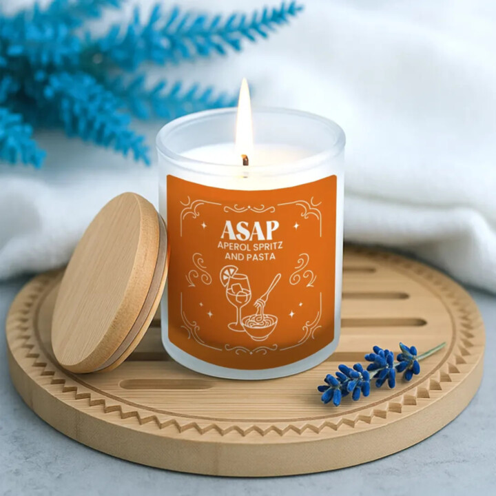 ASAP - Aperol spritz and pasta - vonná svieca s potlačou