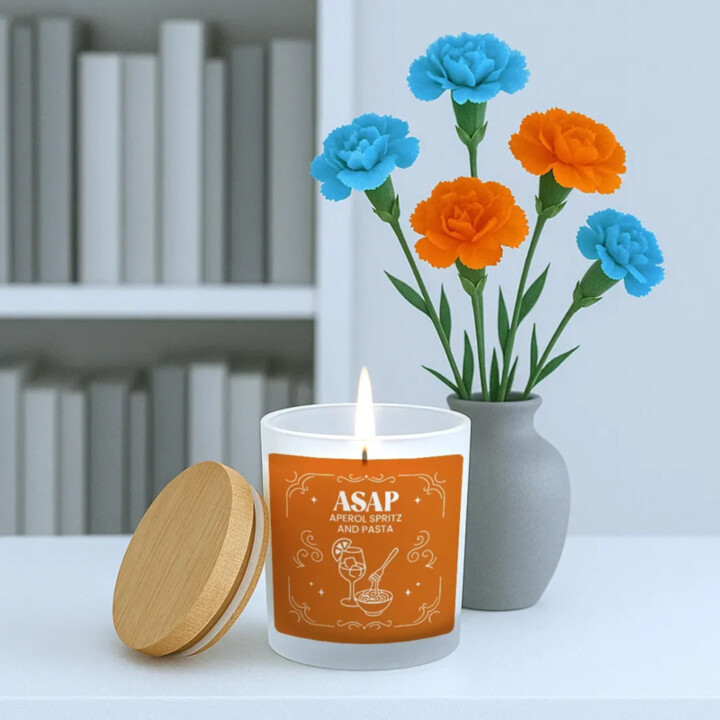 ASAP - Aperol spritz and pasta - vonná svieca s potlačou
