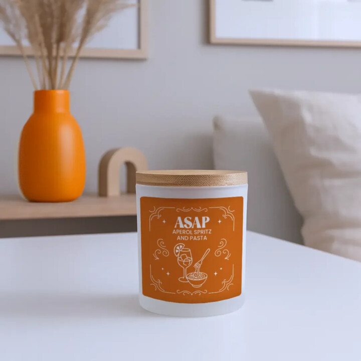 ASAP - Aperol spritz and pasta - vonná svieca s potlačou